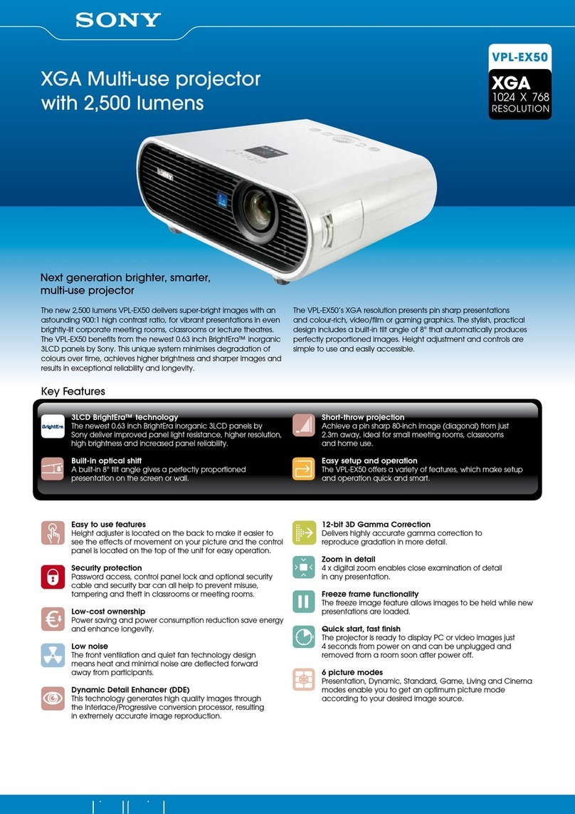Sony VPL-EX50 User manual
