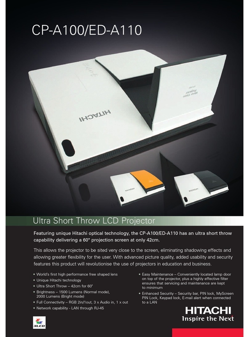 Hitachi CP-A100 Series Specification sheet