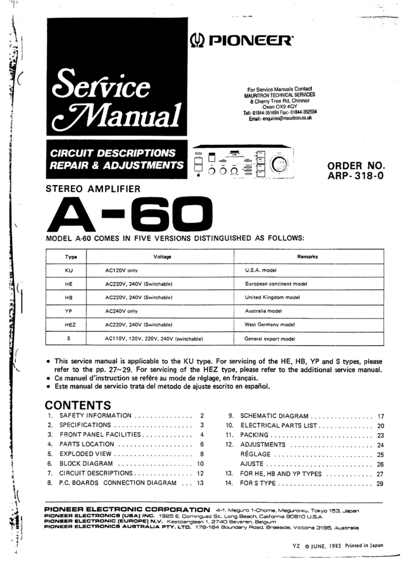 Pioneer A-60 User manual