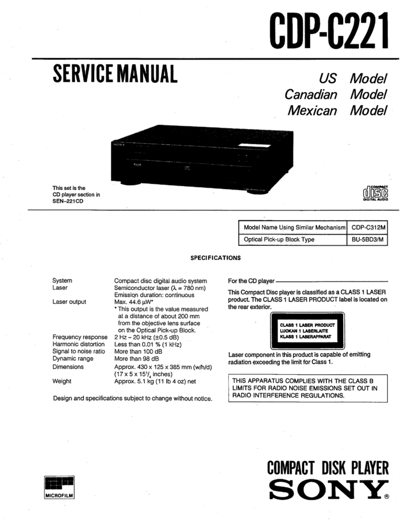 Sony CDP-C221 Service manual