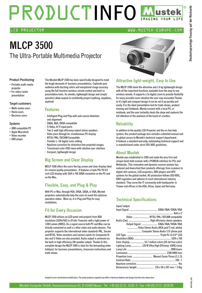 Mustek MLCP 3500 Product information