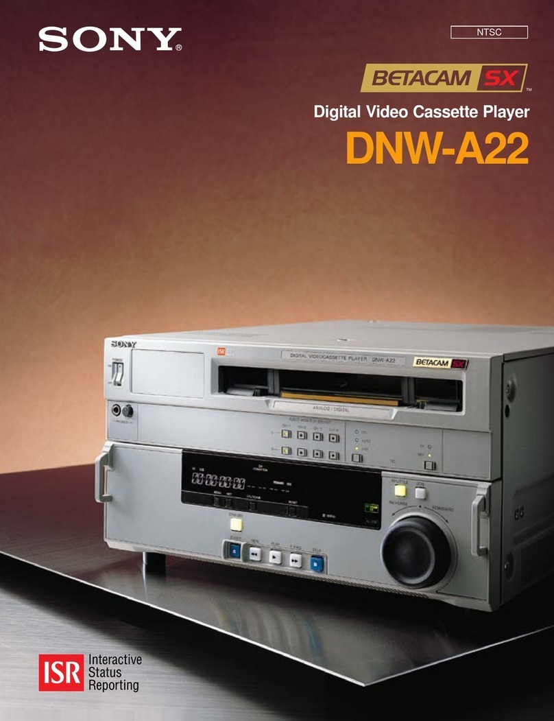 Sony Betacam SX DNW-A22 User manual
