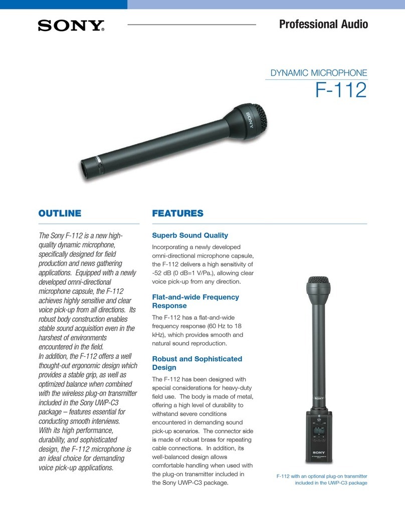 Sony F-112 User manual Sony F-112 User manual