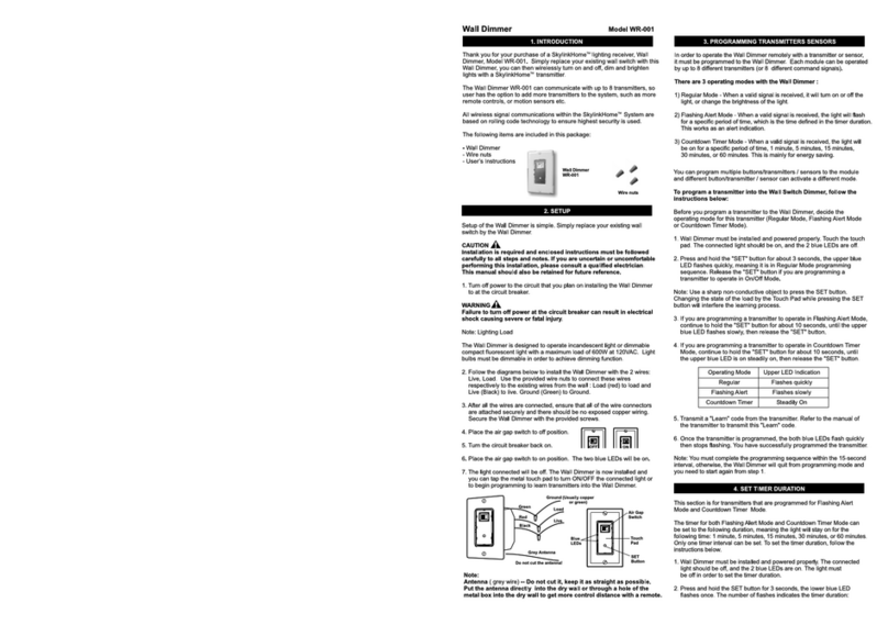 SkyLink WR-001 user manual