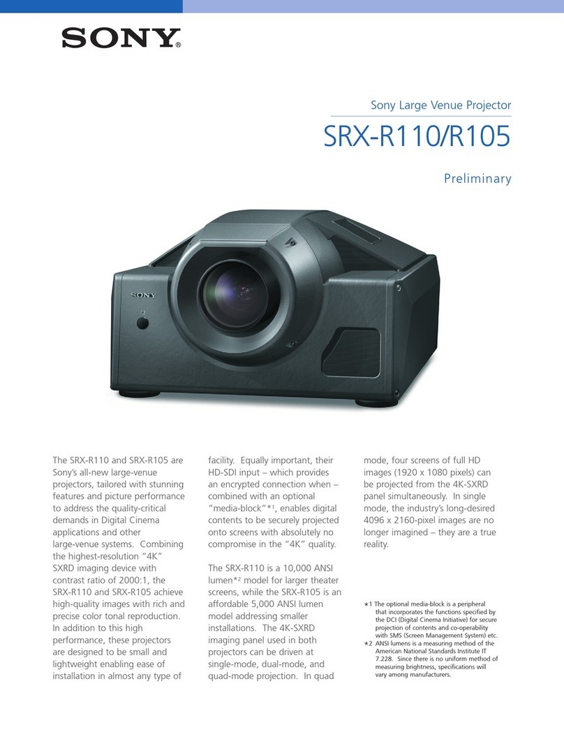 Sony SXRD SRX-R110 User manual