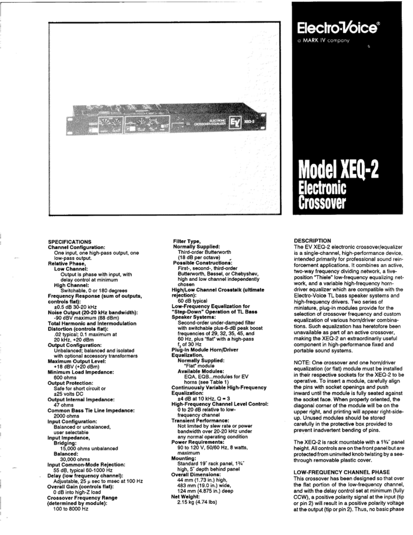 Electro-Voice XEQ-2 Specifications