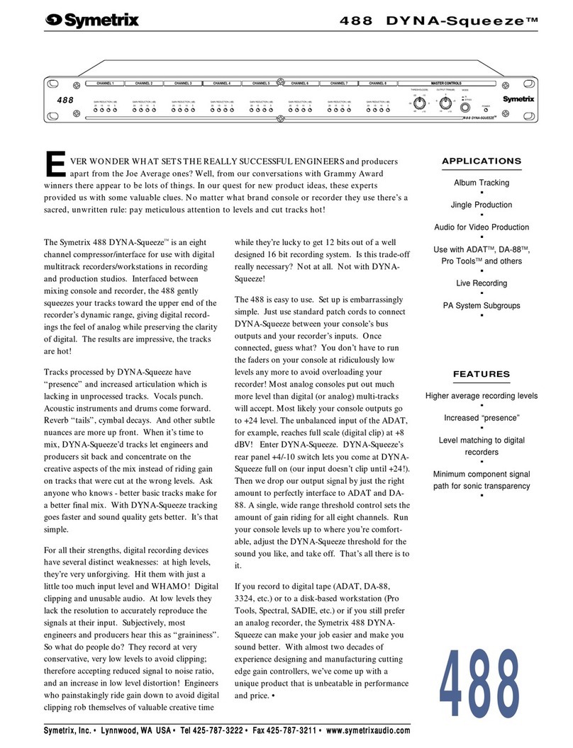 Symetrix 488 DYNA-Squeeze Service manual