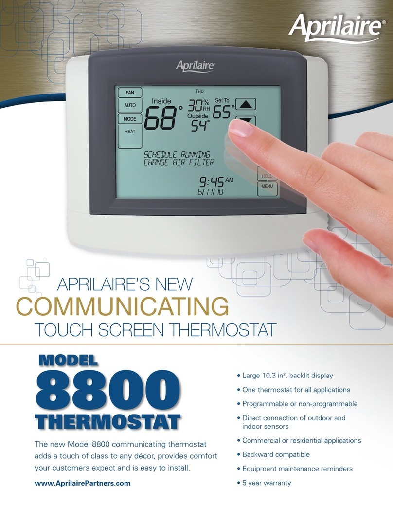 Aprilaire 8800 Features & specifications  manual