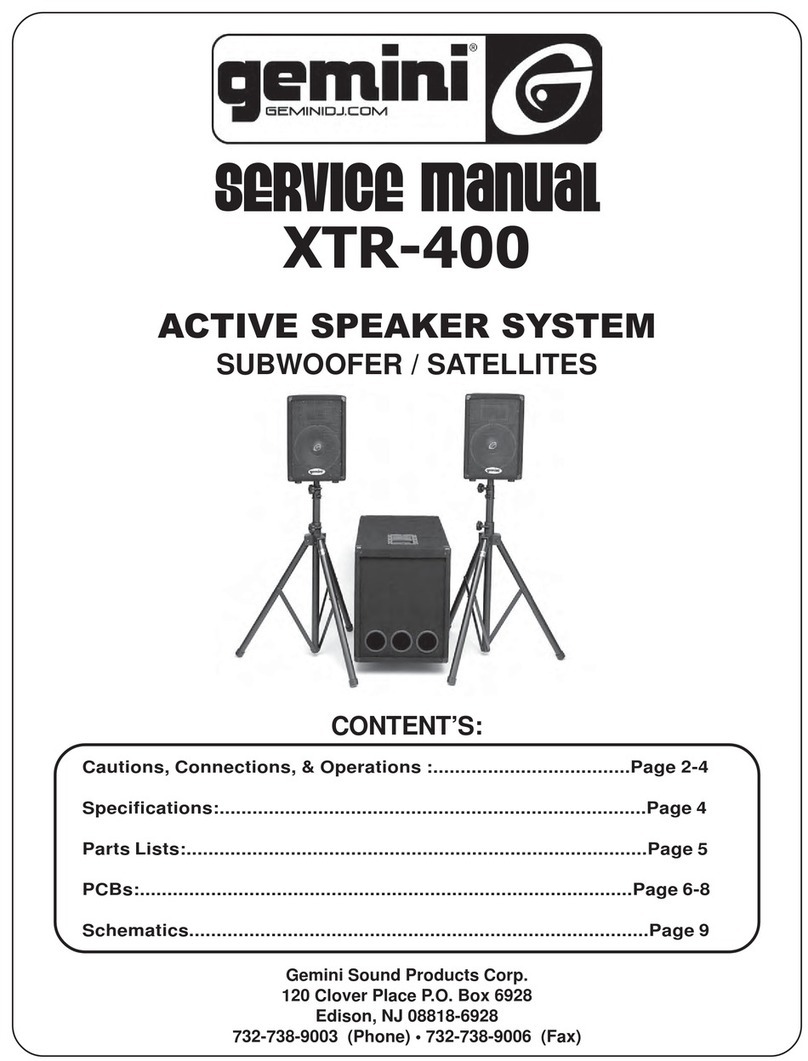 Gemini XTR-400 Service manual