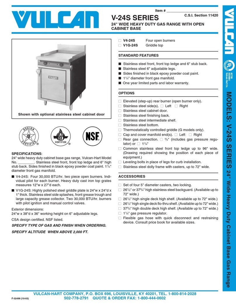 Vulcan-Hart V-24S SERIES User manual