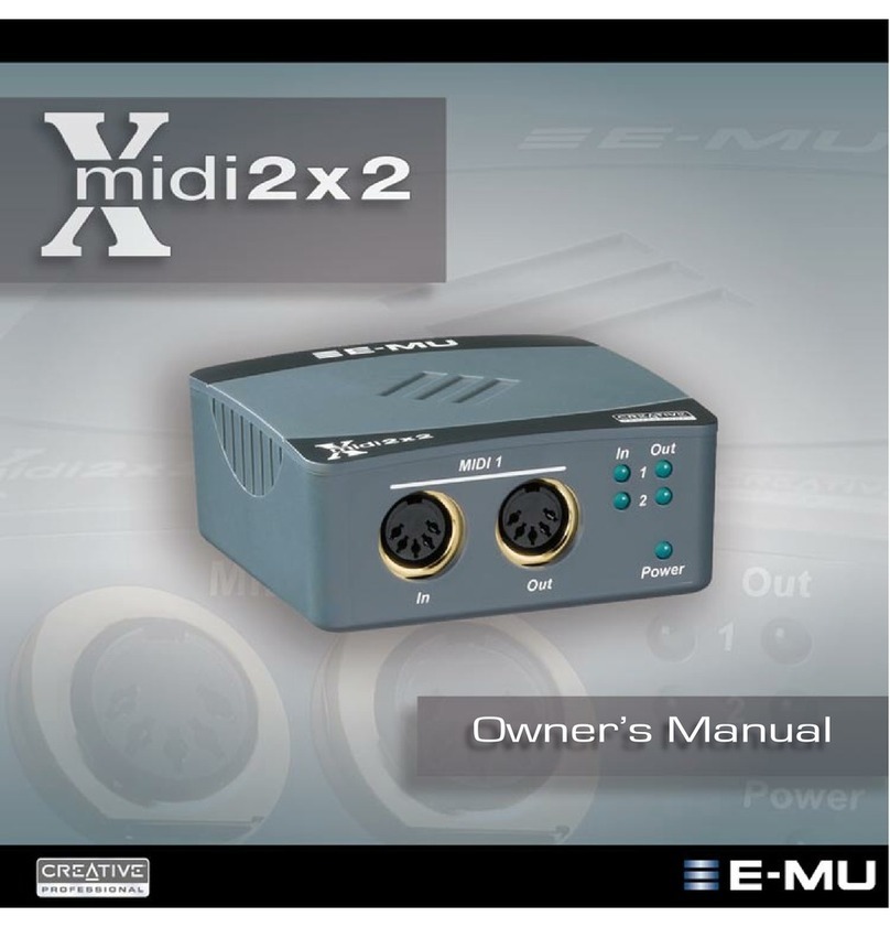 EMU Xmidi 2x2 User manual