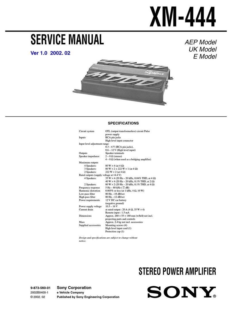 Sony XM-444 User manual