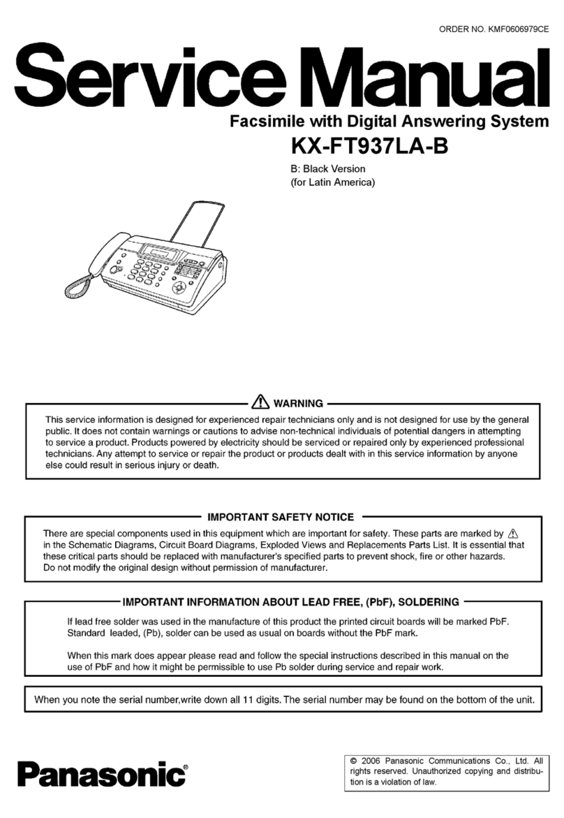 Panasonic KX-FT937LA-B Service manual