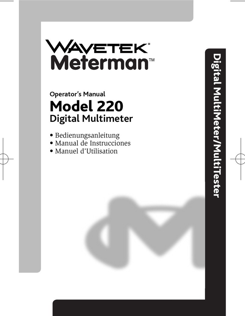 Wavetek Meterman 220 User manual