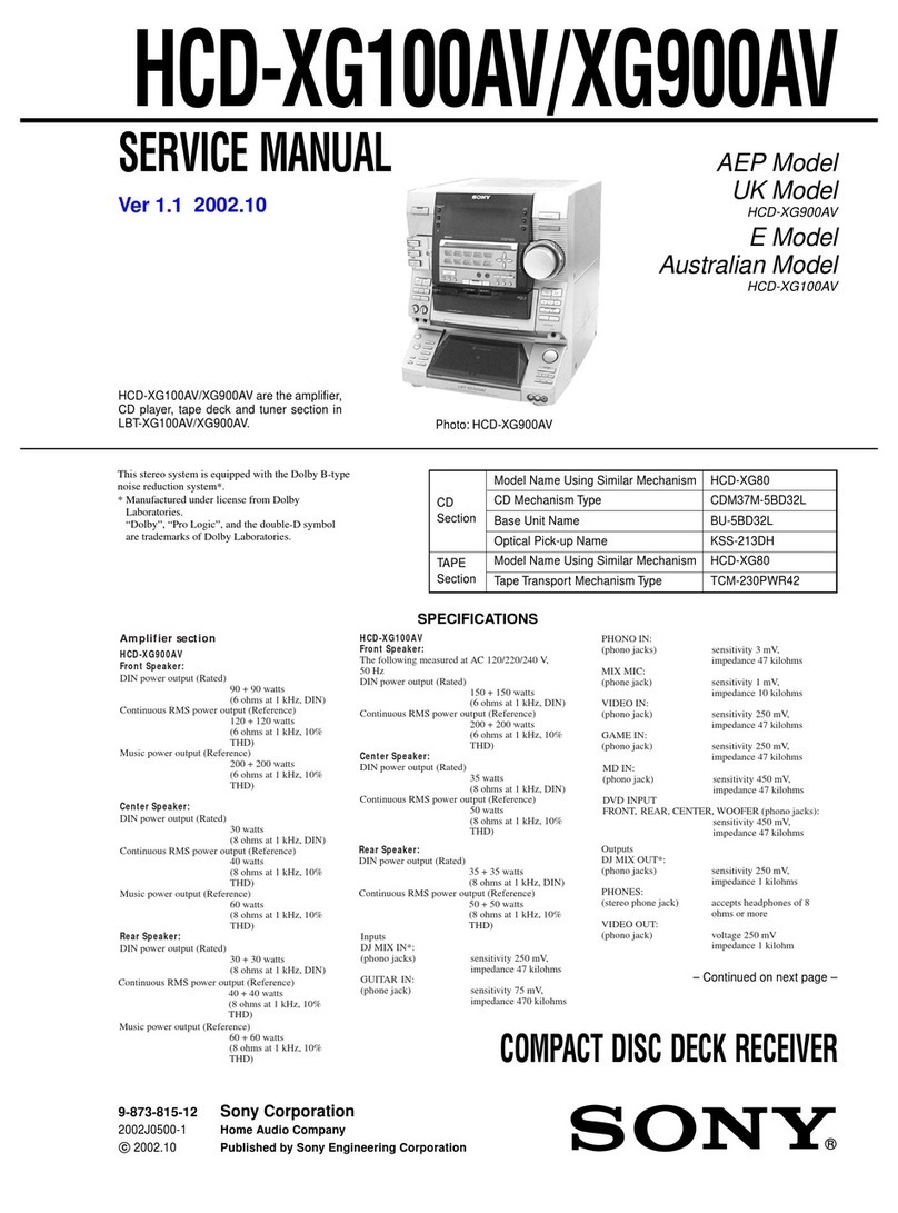 Sony HCD-XG100AV Service manual