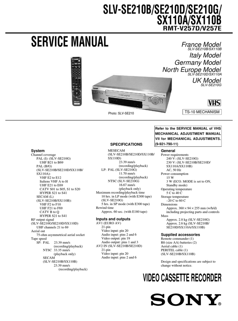 Sony SLV-SE210B User manual