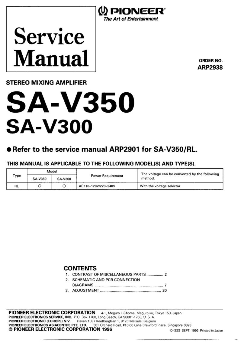 Pioneer SA-V350 User manual