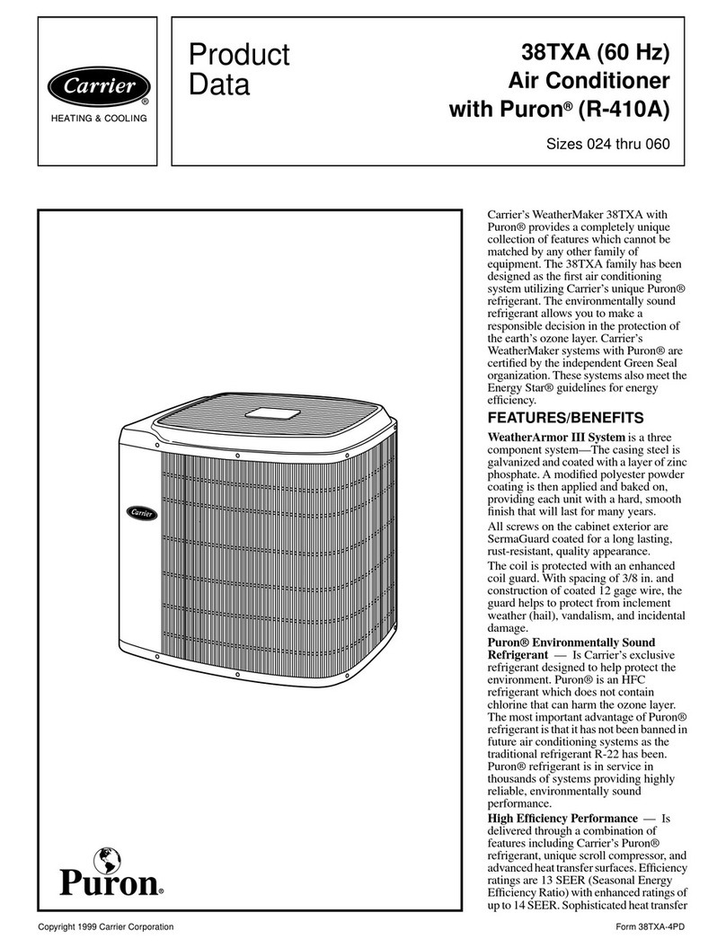 Carrier Puron 38TXA Product data