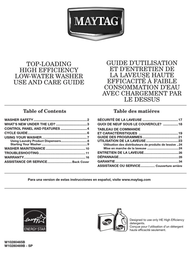 Maytag W10280465B User manual