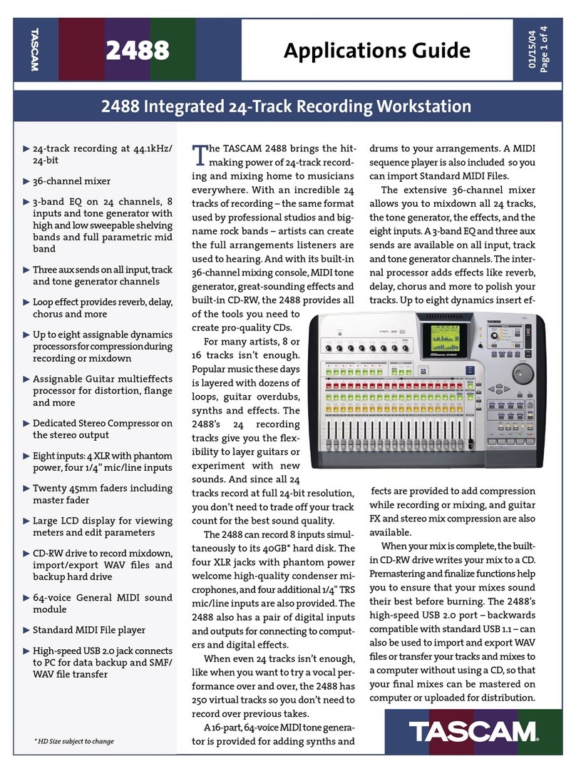 Tascam Portastudio 2488 User guide