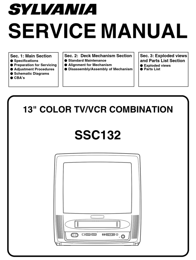 Sylvania 13 Inch SSC132 Service manual