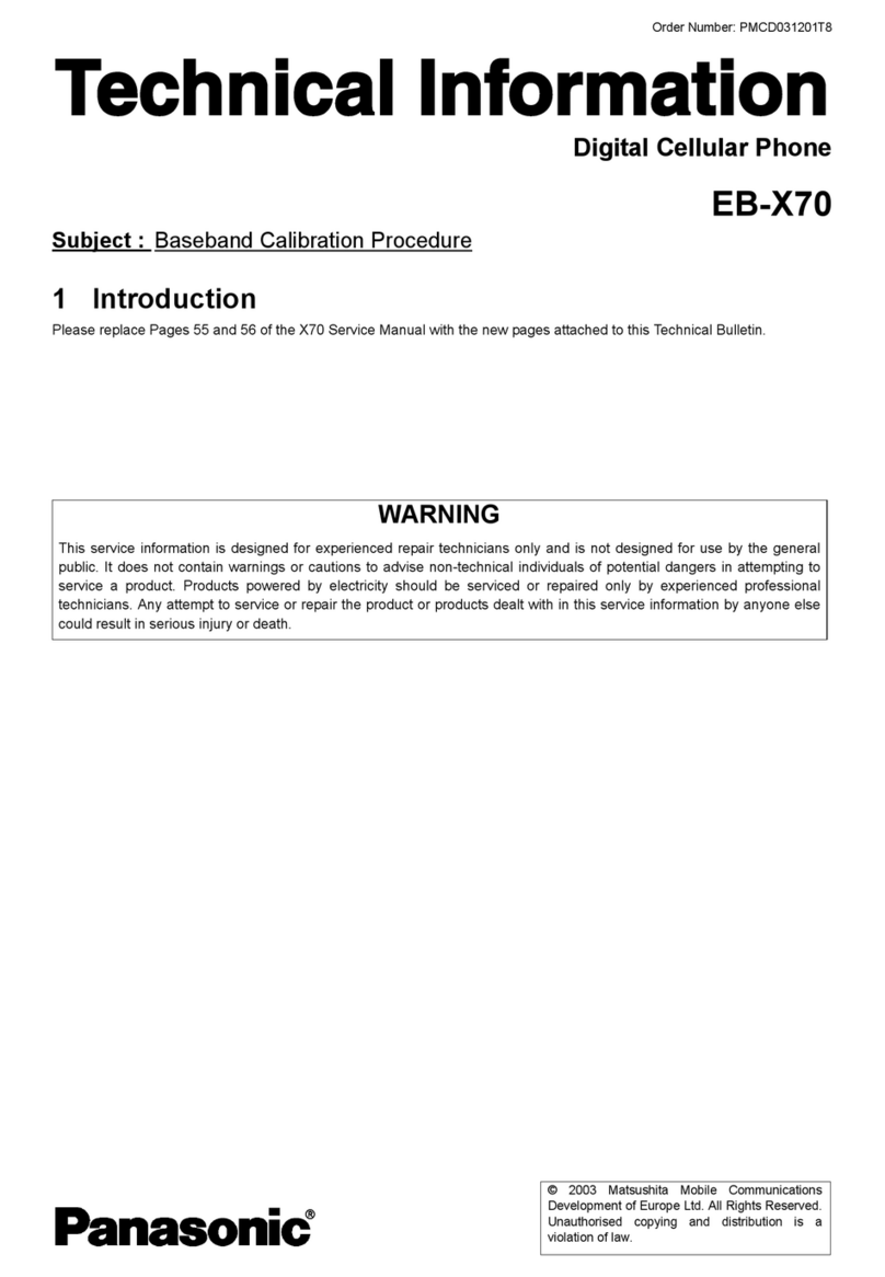Panasonic EBX70 - CELL PHONE technical information