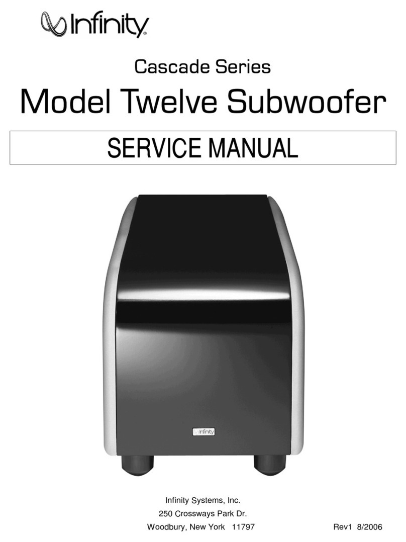 Infinity Model Twelve User manual