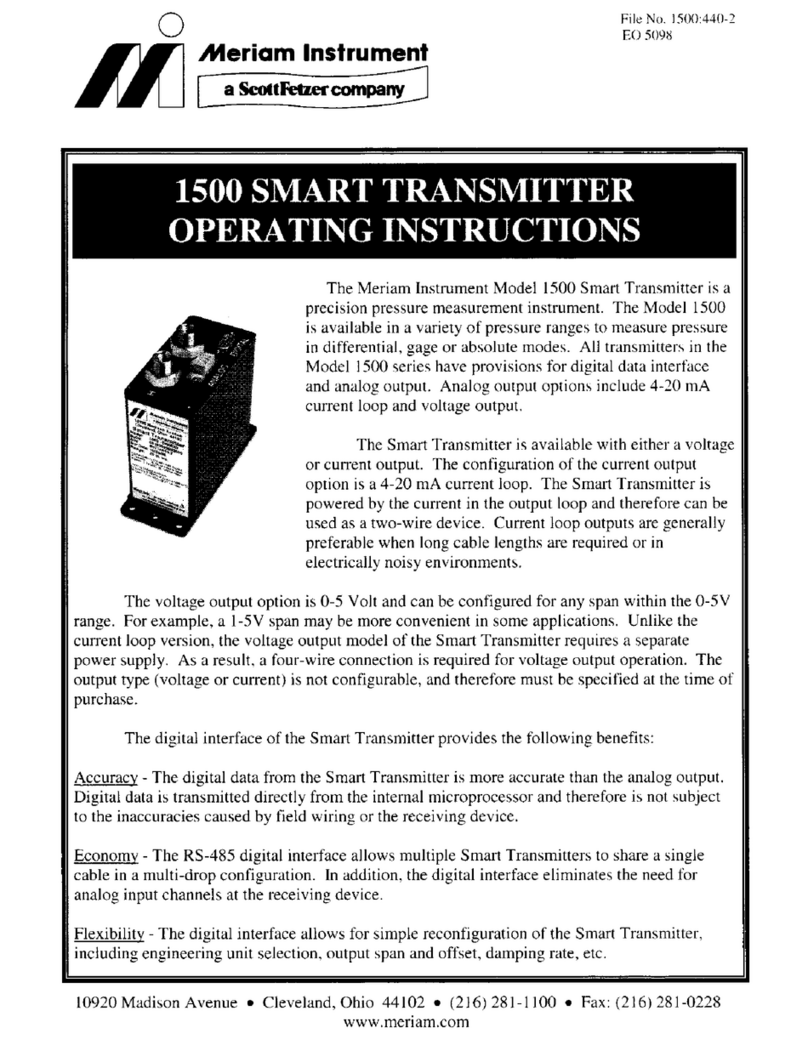 Meriam Instrument 1500 SMART operating instructions