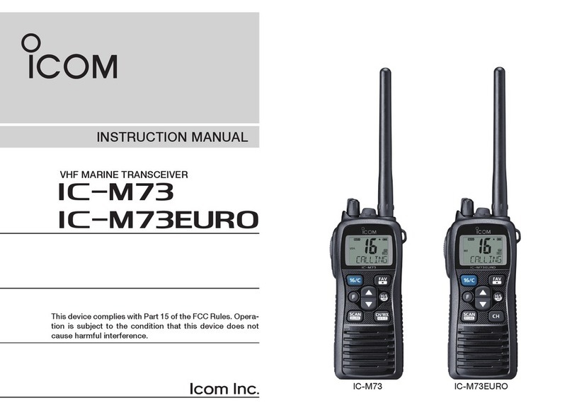 Icom IC-M73EURO instruction manual