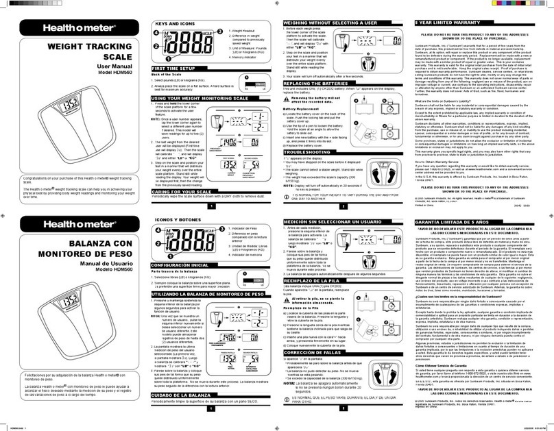Health O Meter HDM560 user manual