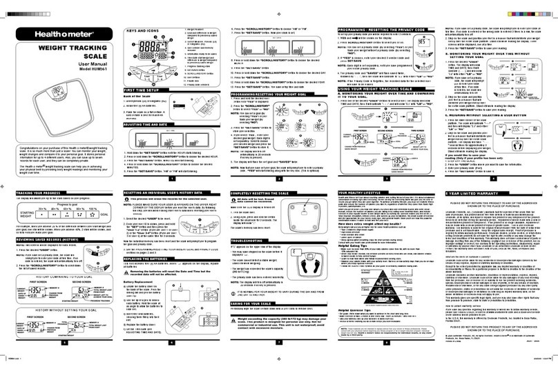 Health O Meter HDM561 User manual