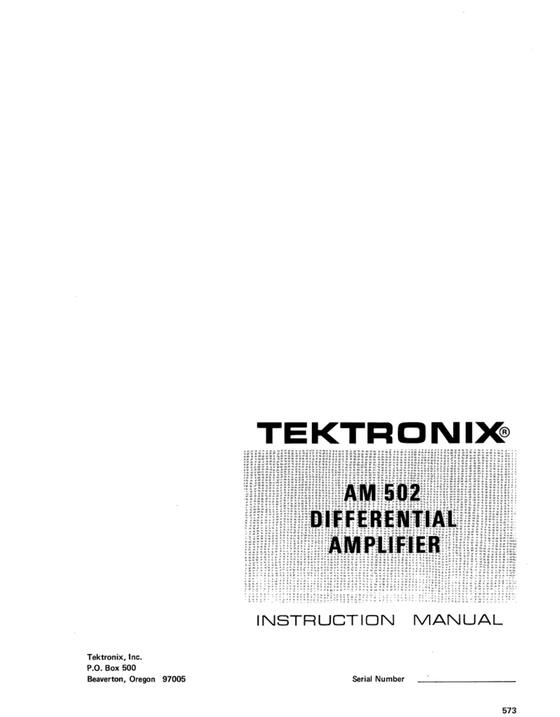Tektronix AM 502 User manual Tektronix AM 502 User manual