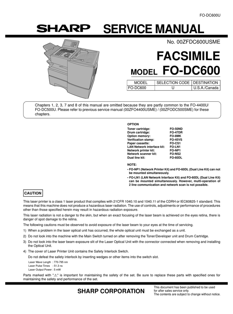 Sharp FO-DC600 User manual