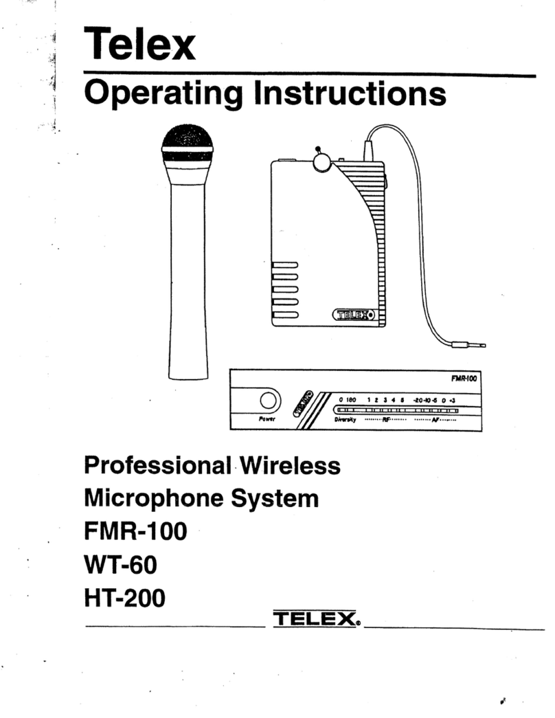 Telex FMR-100 operating instructions Telex FMR-100 operating instructions