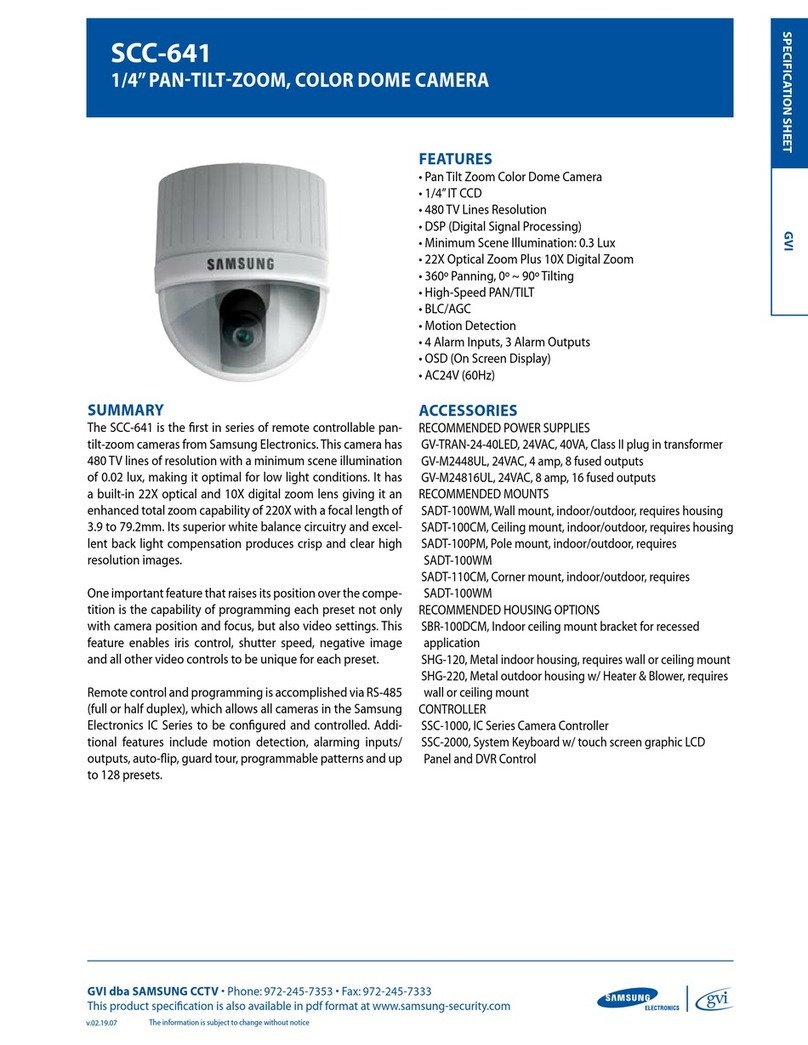 Samsung SCC-641 - 22x Zoom Smart Dome Camera User manual