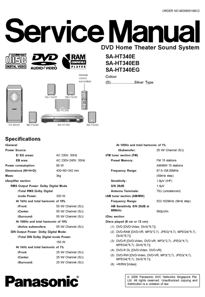 Panasonic SA-HT340EB User manual