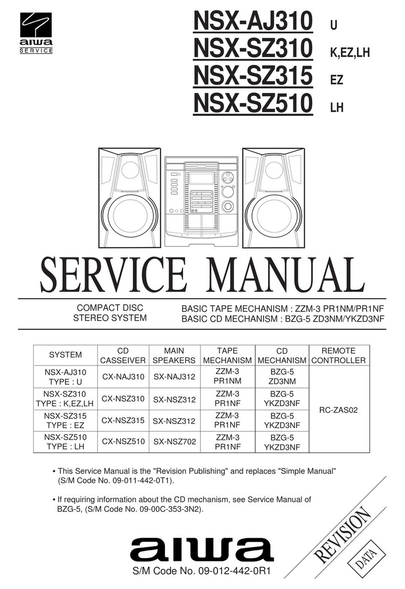 Aiwa NSX-AJ310/U User manual Aiwa NSX-AJ310/U User manual