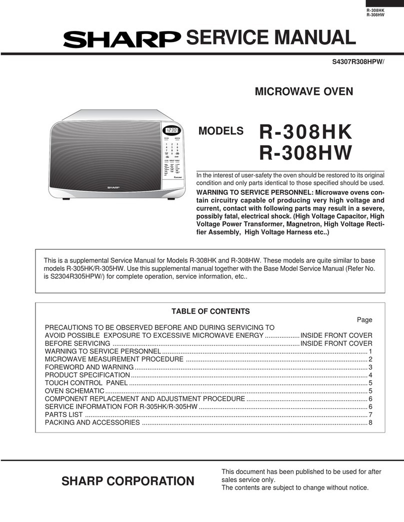 Sharp R-308HK User manual