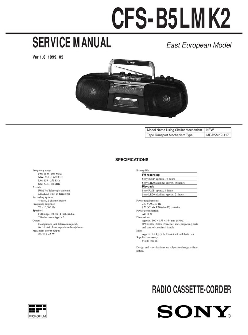 Sony CFS-B5LMK2 User manual
