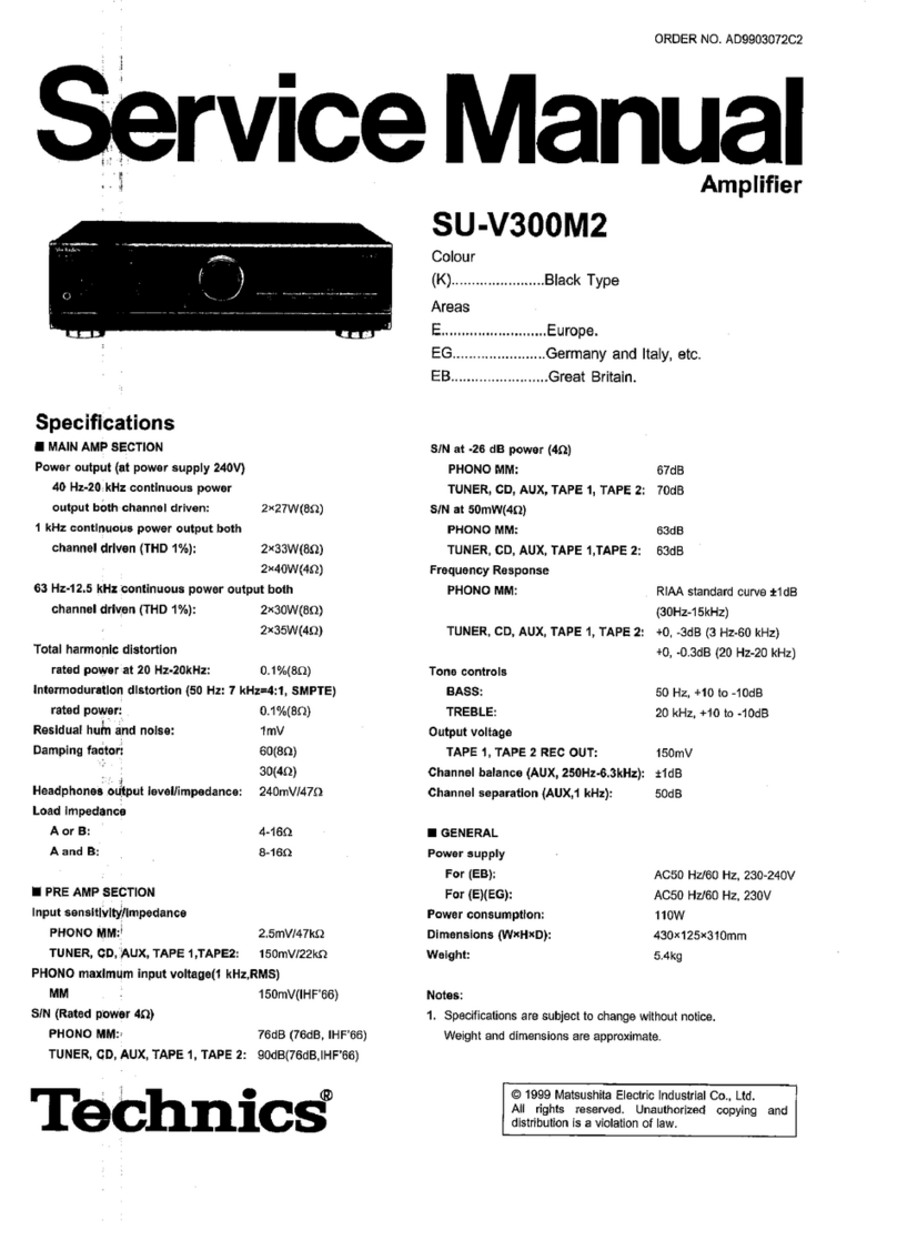 Technics SU-V300M2 User manual