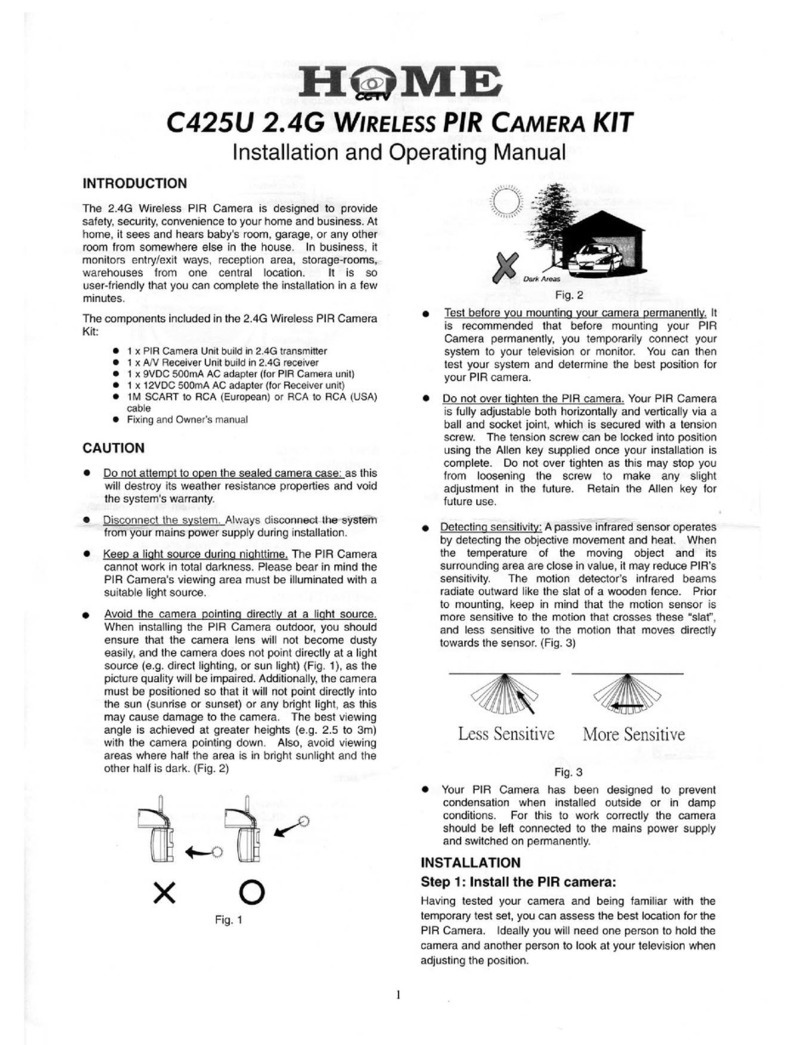 Home CCTV C425U Installation and operating manual