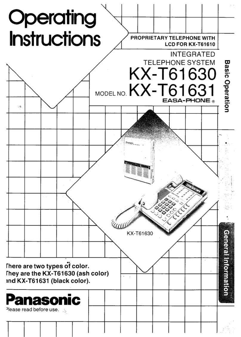 Panasonic EASA-PHONE KX-T61630 User manual