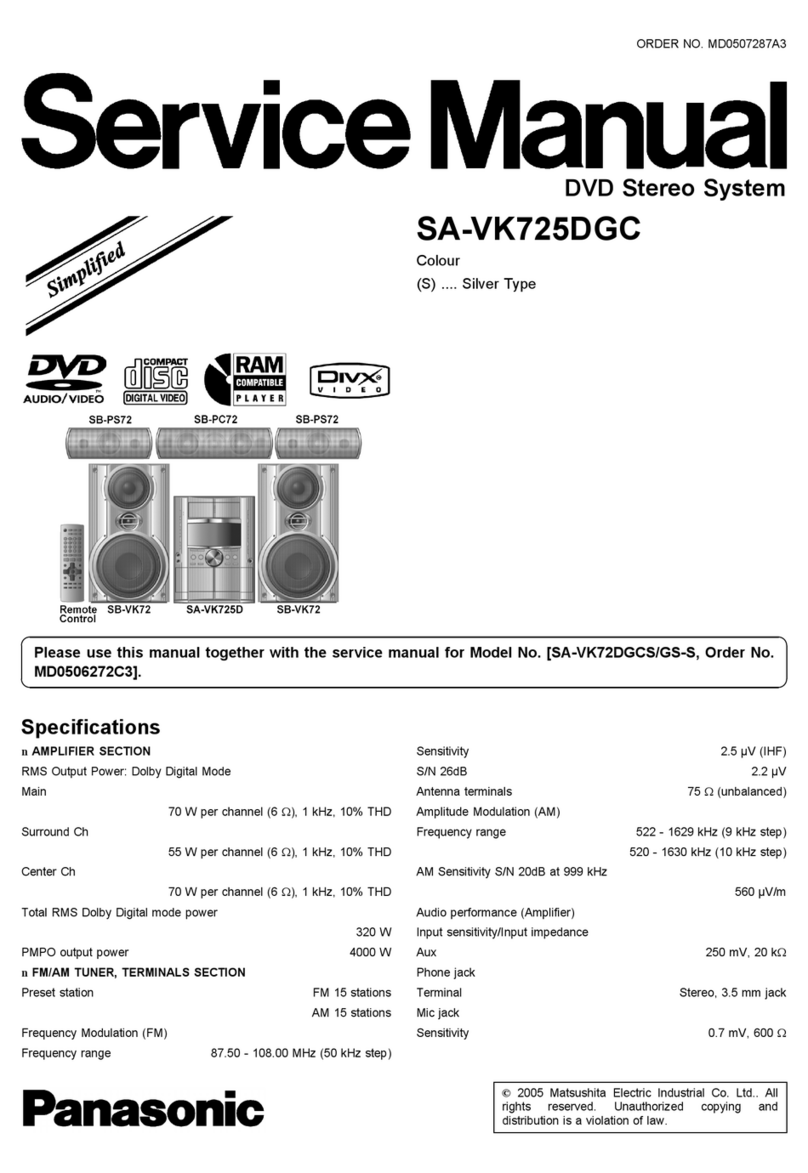Panasonic SA-VK725DGC User manual