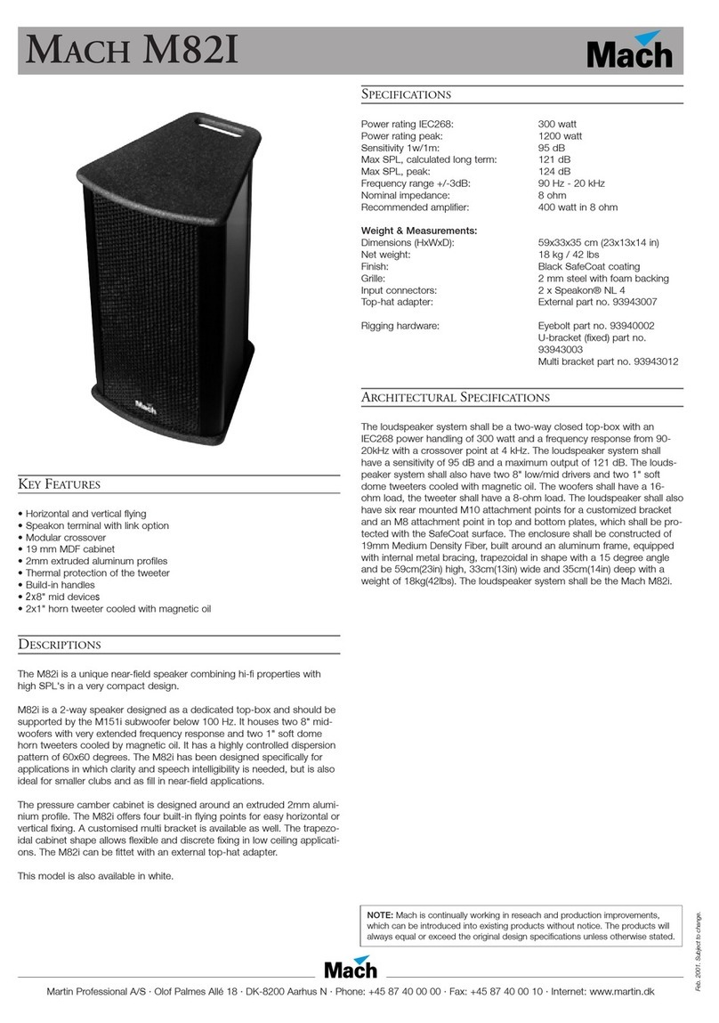 Mach M821 Installation and operation manual
