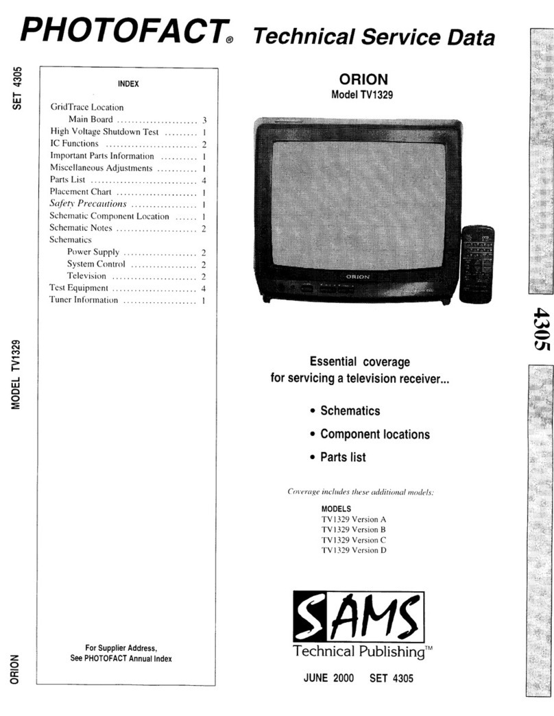 Orion TV1329 User manual Orion TV1329 User manual