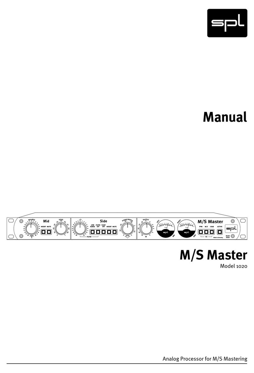 SPL M/S Master 1020 User manual