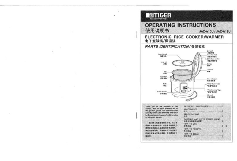 Tiger JAZ-A10U User manual Tiger JAZ-A10U User manual