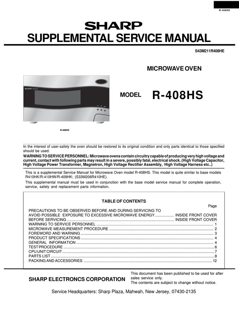 Sharp R-408HS User manual Sharp R-408HS User manual