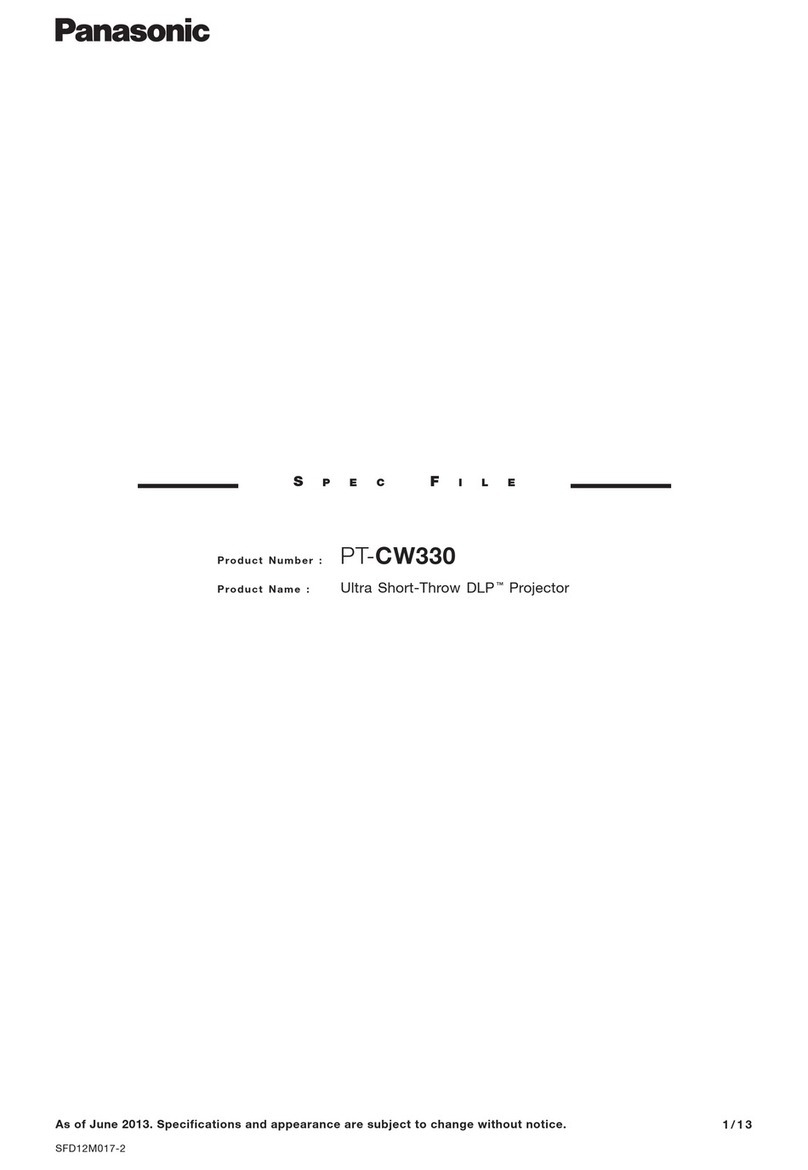 Panasonic PT-CW330 User manual