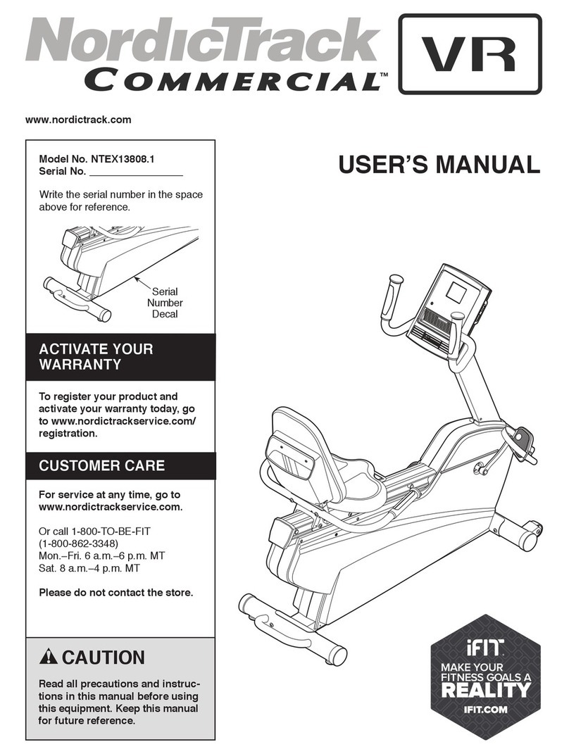 NordicTrack COMMERCIAL VR user manual NordicTrack COMMERCIAL VR user manual